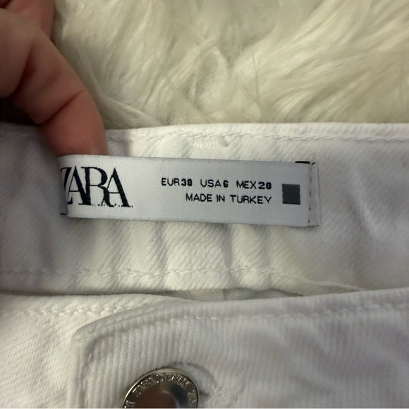 Zara White Wide Leg Ankle Jeans Size 6 NWOT - Picture 5 of 7